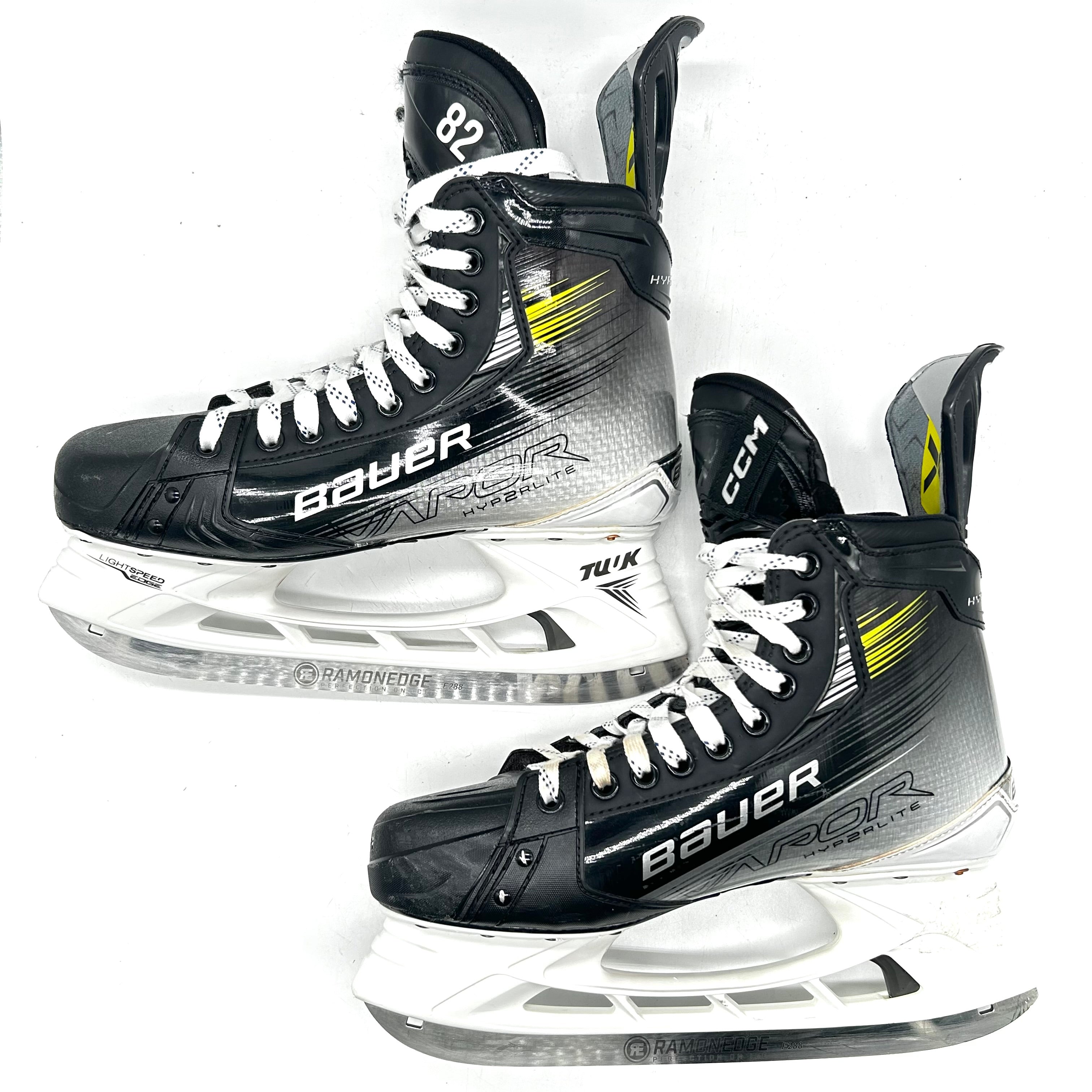 Bauer Vapor Hyperlite 2 - Patins NHL Pro Stock d'occasion - Jesperi Kotkaniemi - Taille 8 7/8D